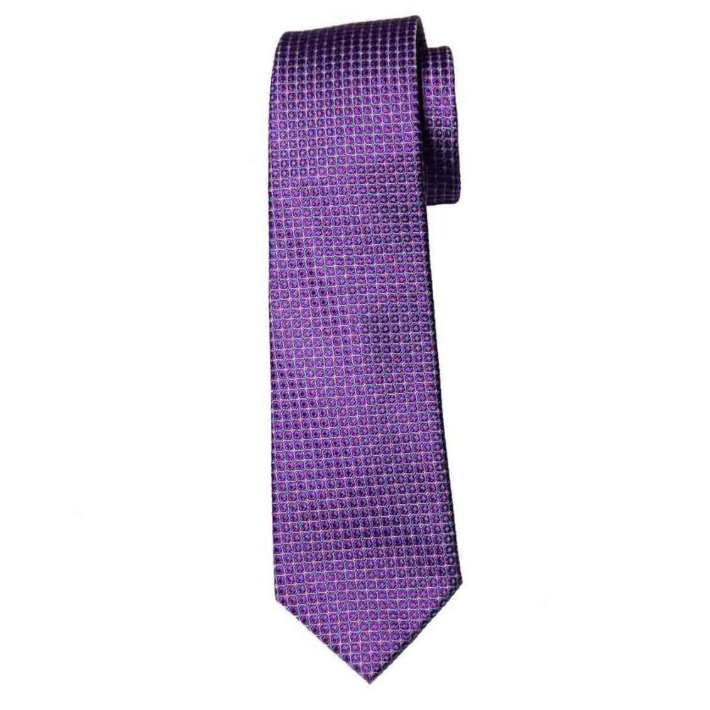 NEW Brooks Brothers Silk Tie Purple Geometric Pattern Men's